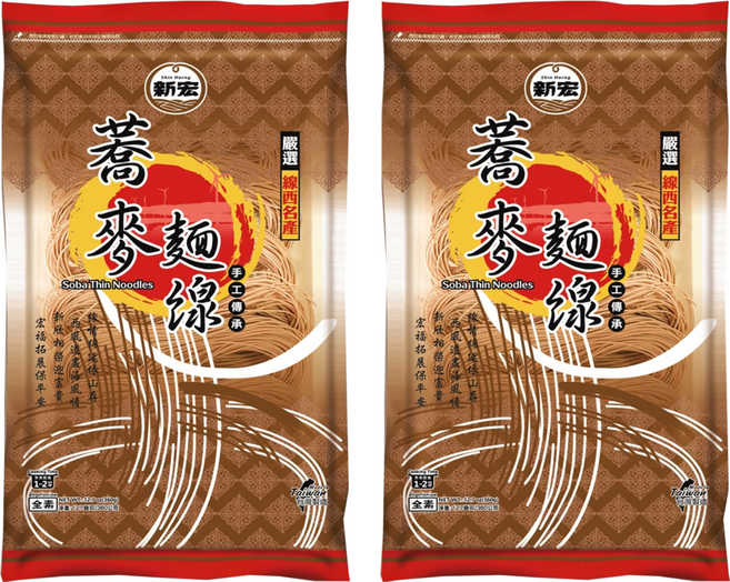 新宏 蕎麥麵線, 2包, 360g