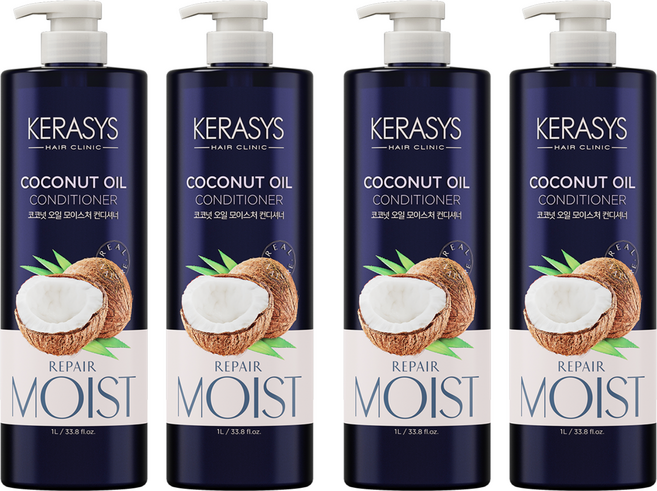 케라시스 코코넛 오일 컨디셔너 코코 플라워향, 1L, 4개