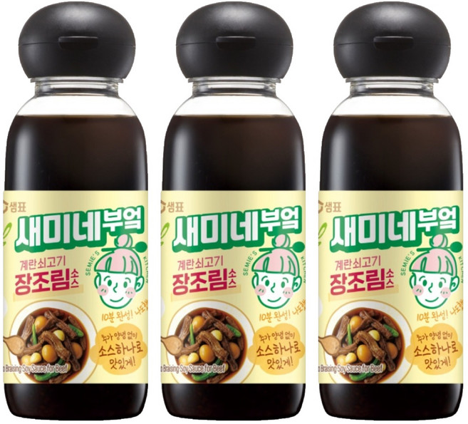 새미네부엌 계란 쇠고기 장조림소스, 300ml, 3개