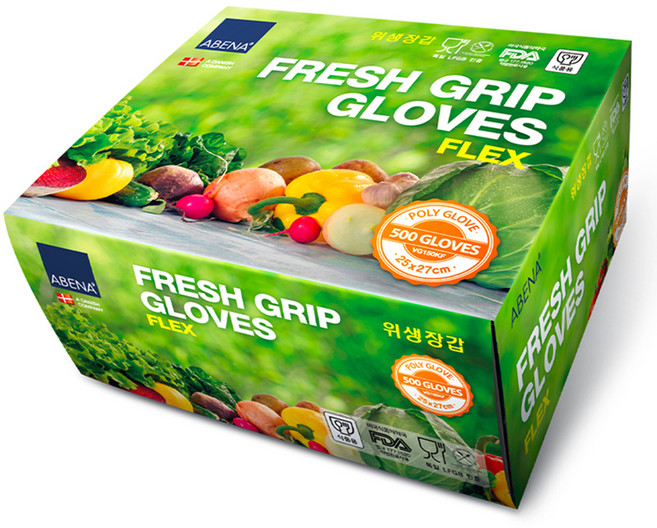 아베나 프레쉬그립 비닐장갑 플렉스, 500개입, 1개