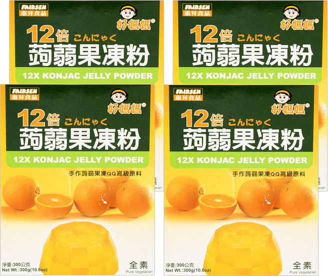 FAIRSEN 惠昇食品 好媽媽 12倍蒟蒻果凍粉, 300g, 4盒