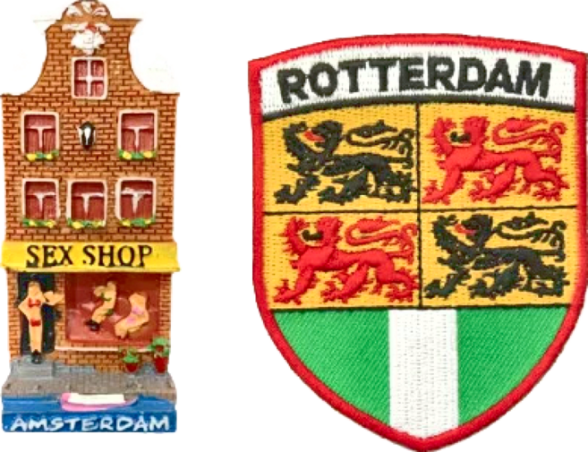 A-ONE 匯旺 荷蘭 紅燈區辣妹電箱裝飾 + 鹿特丹布貼2件組