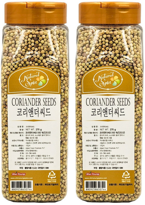 내츄럴스파이스 코리앤더씨드, 270g, 2개