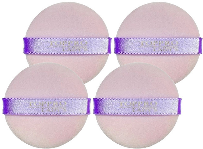TOPPRO 韓製特柔雙倍絨毛蜜粉撲 L, 4個, 無香味