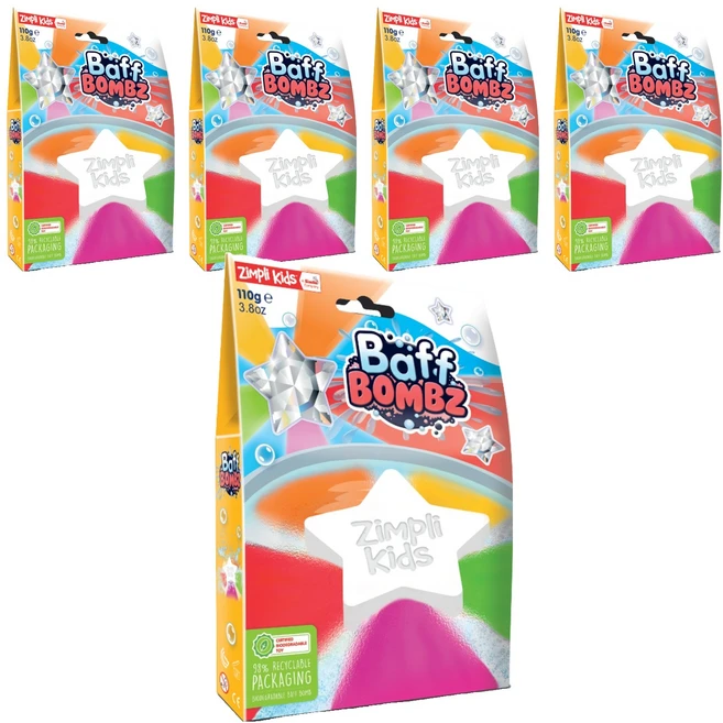 짐플리키즈 유아용 베스밤 레인보우 스타 6502, 110g, 5개 - 쿠팡