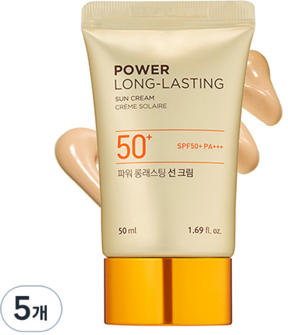 더페이스샵 파워 롱래스팅 선 크림 SPF50+ PA+++, 50ml, 5개