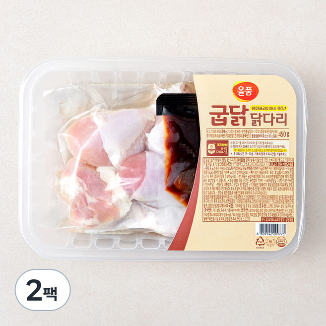 올품 굽닭 닭다리 (냉장), 450g, 2팩
