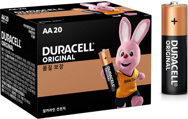 듀라셀 알카라인 AA 건전지, 20개입, 1개