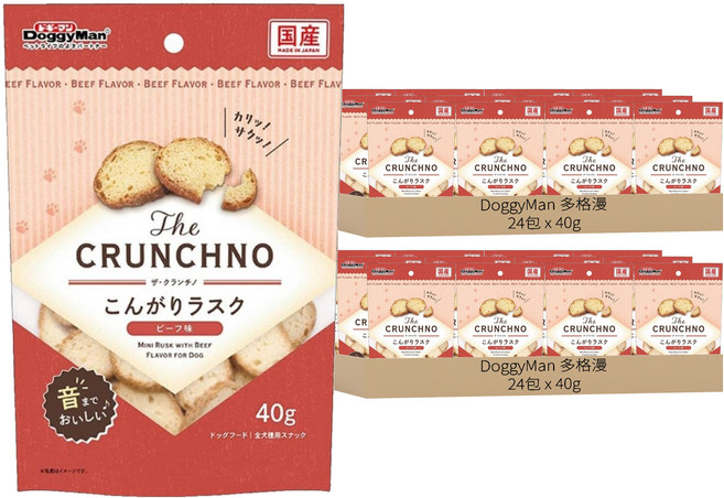 DoggyMan 多格漫 犬用香脆烤吐司, 40g, 48包, 牛肉