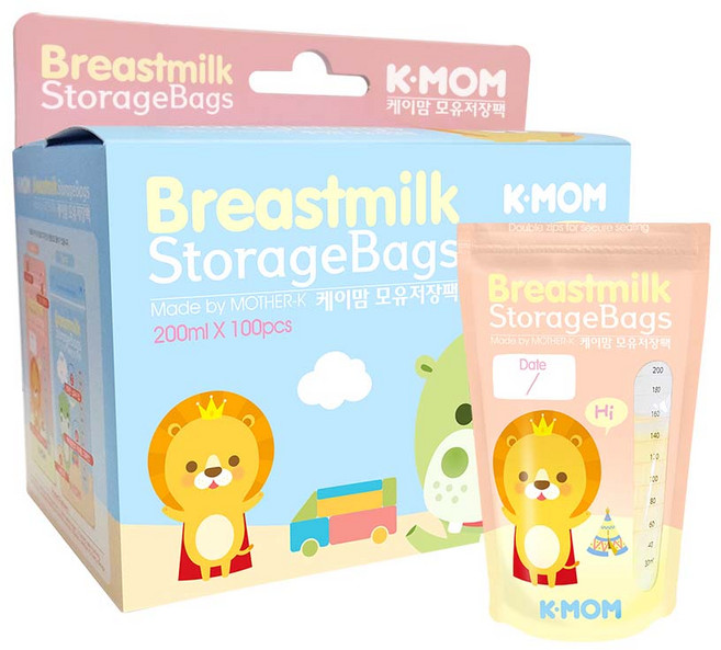 케이맘 일회용 모유저장팩 200ml, 100매, 1개