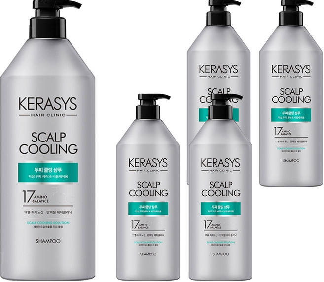 케라시스 두피 쿨링 단백질 샴푸, 980ml, 5개