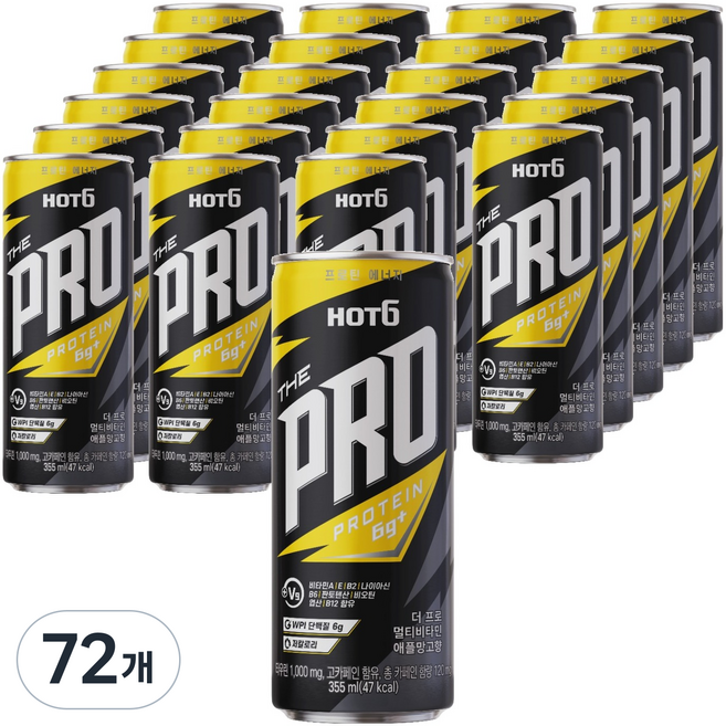 핫식스 더프로 멀티비타민 애플망고향, 72개, 355ml