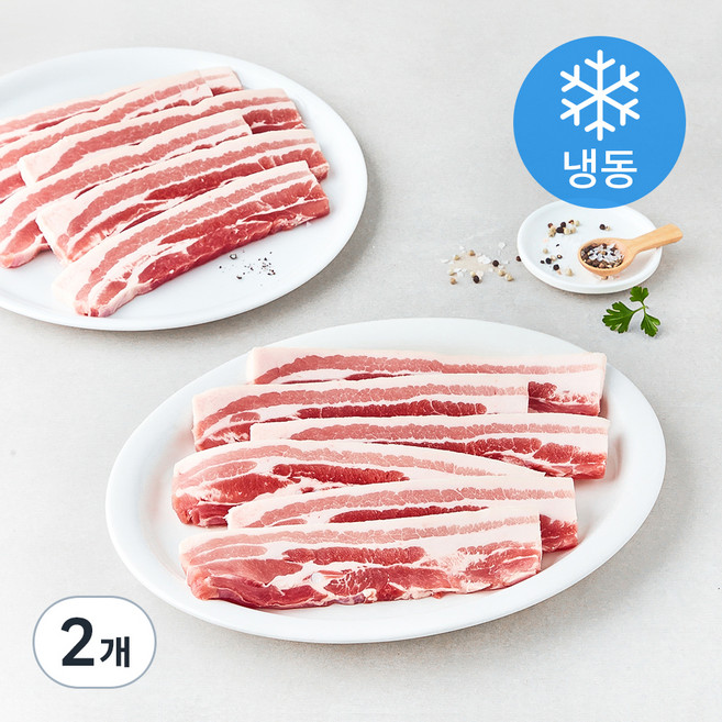 미트코리아 오스트리아 삼겹 11mm (냉동), 2.5kg, 2개