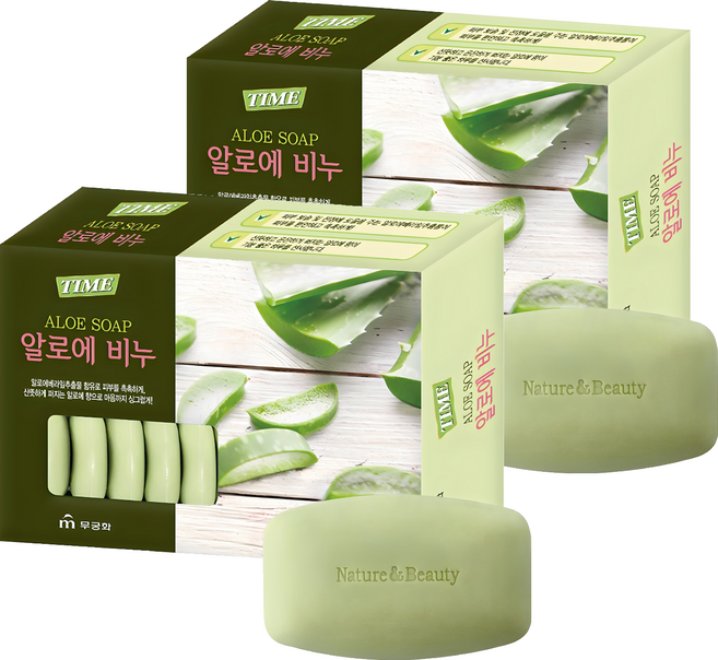 무궁화 타임 알로에 비누, 90g, 32개