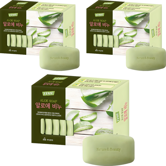 무궁화 타임 알로에 비누, 90g, 48개