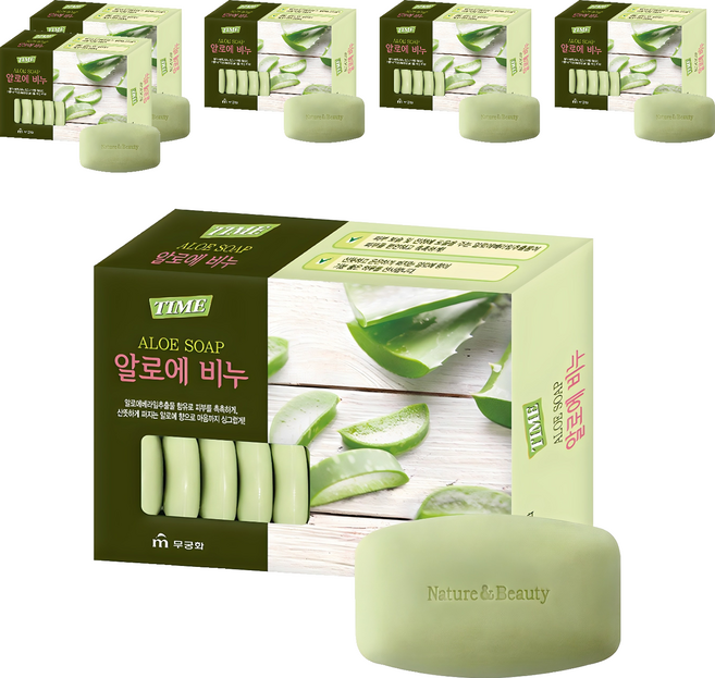 무궁화 타임 알로에 비누, 90g, 96개