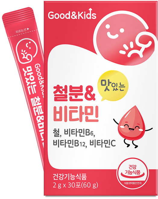 내츄럴플러스 유아용 굿앤키즈 맛있는 철분비타민 딸기맛 30p, 60g, 1개