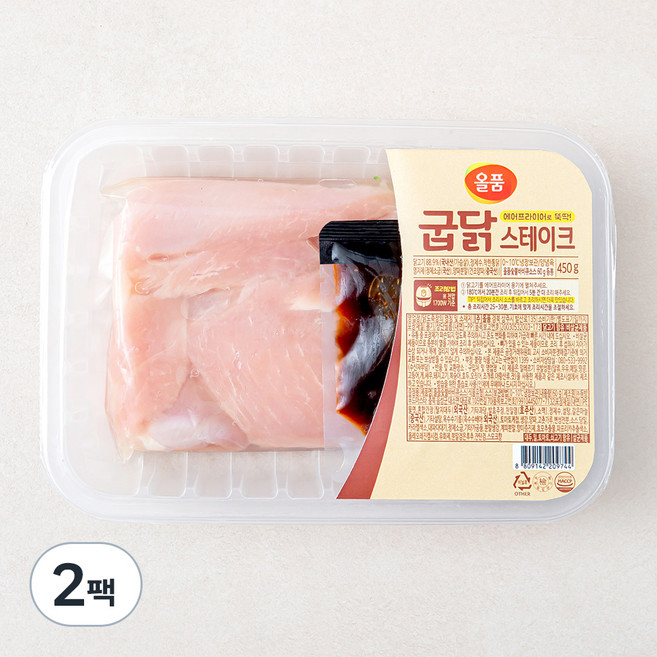 올품 굽닭 스테이크 (냉장), 450g, 2팩