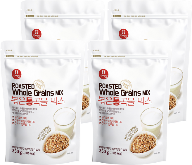 미이랑 볶은 통곡물 믹스, 4개, 350g