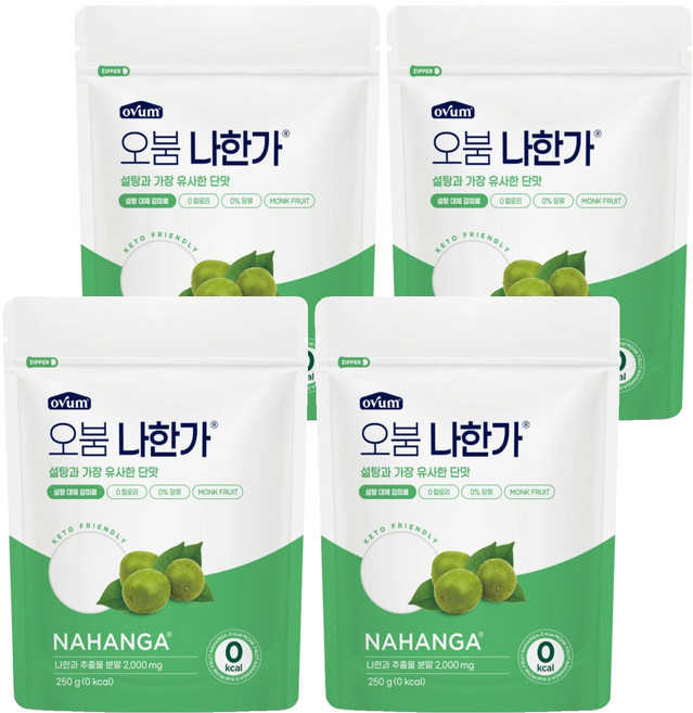 오붐 나한가 설탕 대체재, 250g, 4개