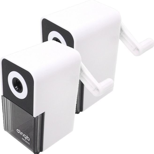 2단계 심조절 연필깎이, 화이트, 2개