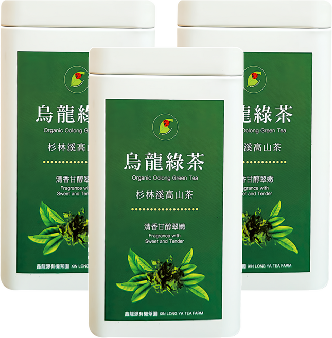 龍源茶品 鑫龍源 杉林溪清香甘醇翠嫩烏龍綠茶葉, 50g, 1入, 3罐