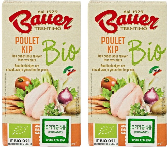 바우어 치킨 스톡큐브 60g, 2개