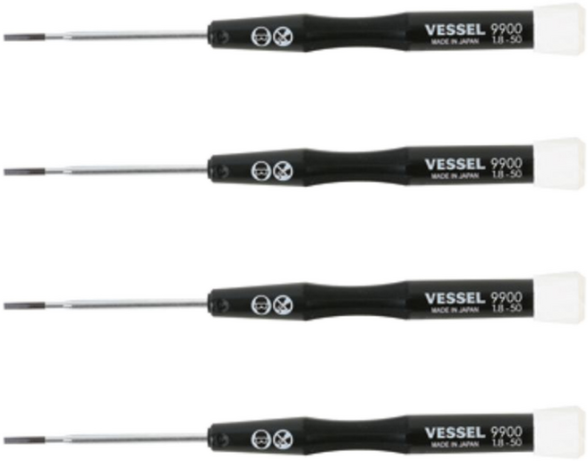 베셀 정밀 일자 드라이버 9900 1.8 x 50, 4개