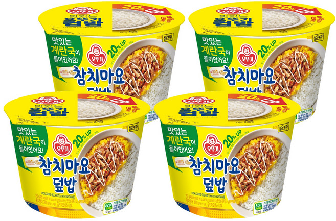 OTOKI 不倒翁 即食碗裝鮪魚美乃滋蓋飯附沖泡蛋花湯, 4個, 252g