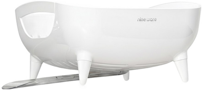 NIneware 餐具瀝水架, 1層, 白色, 1個
