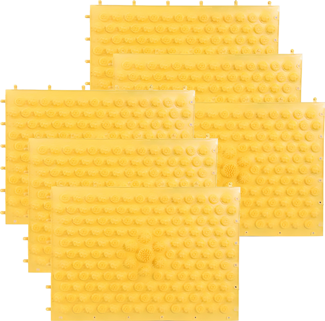 DIY 지압매트, 6개, 옐로우