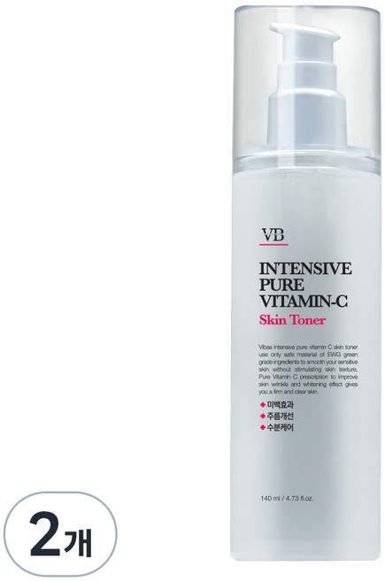 비바스 인텐시브 퓨어비타민C 스킨토너, 2개, 140ml