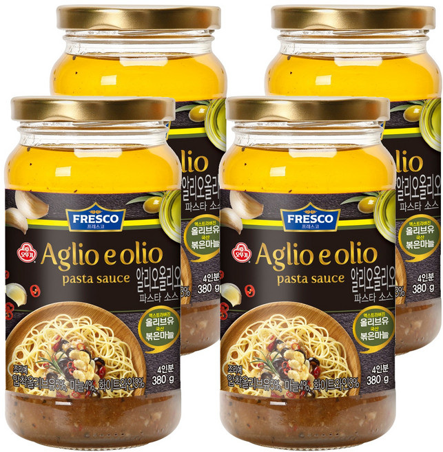 오뚜기프레스코 알리오올리오 파스타소스, 380g, 4개