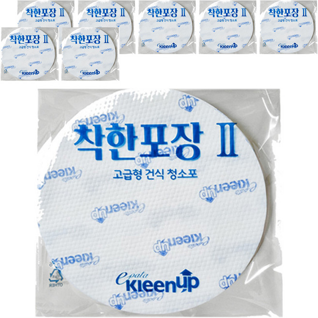 에파타클린업 착한포장 원형 건식 청소포, 8개