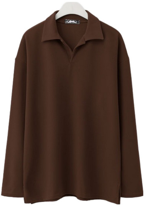 엠엔씨 남성용 버블 오버핏 피케 긴팔 티셔츠 MDLT393LW