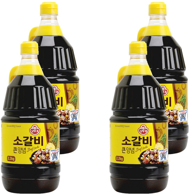 오뚜기 소갈비 큰양념, 2.1kg, 4개