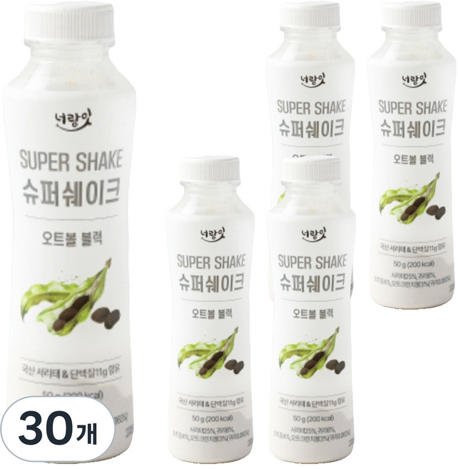 너랑잇 슈퍼쉐이크 오트볼 블랙, 30개, 50g