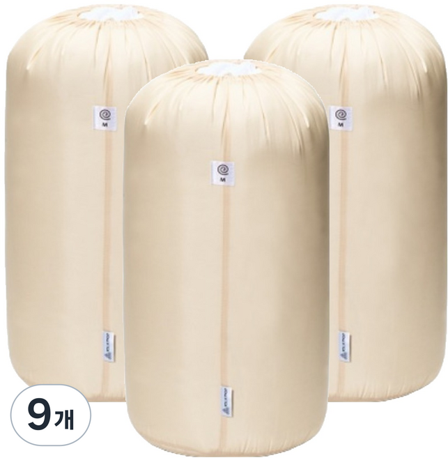 롤앤스택 이불 정리 파우치 S, 파스텔옐로우, 9개