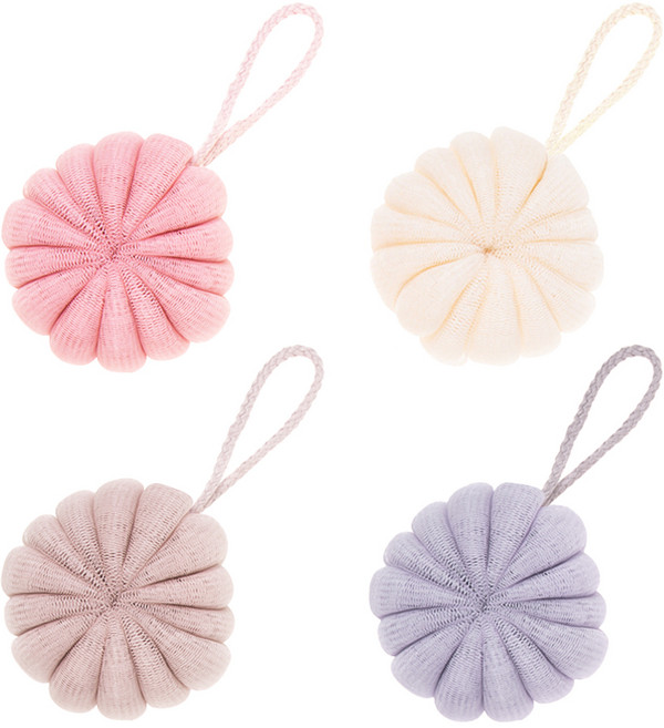 코멧 홈 동글 샤워볼 4종 세트, 1세트, 4개입, 혼합색상