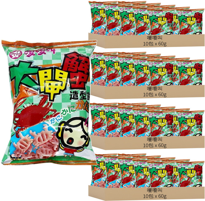嗄嗄叫 大閘蟹, 60g, 40包