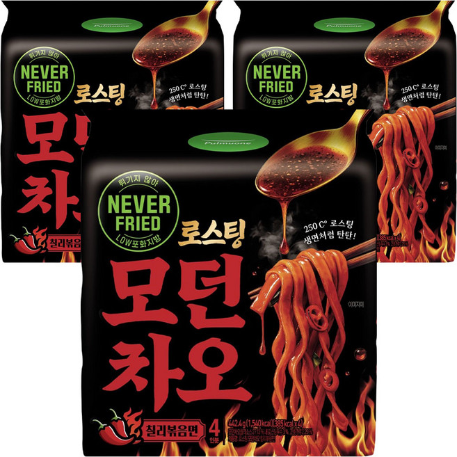 Pulmuone 圃美多 烘焙現代炒 辣味炒麵 110.6g, 12個