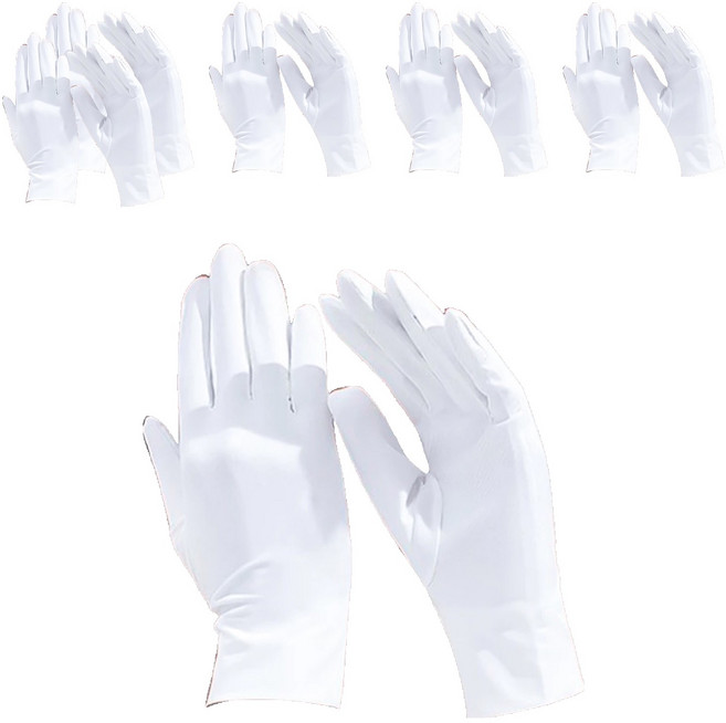 小麥購物 防曬手套 Y504 20g 6雙, 經典白