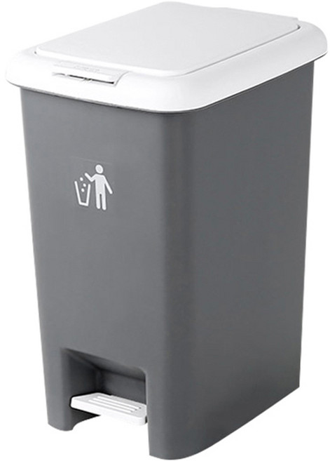 네이쳐리빙 투 웨이 빈 페달 휴지통 20L, 그레이