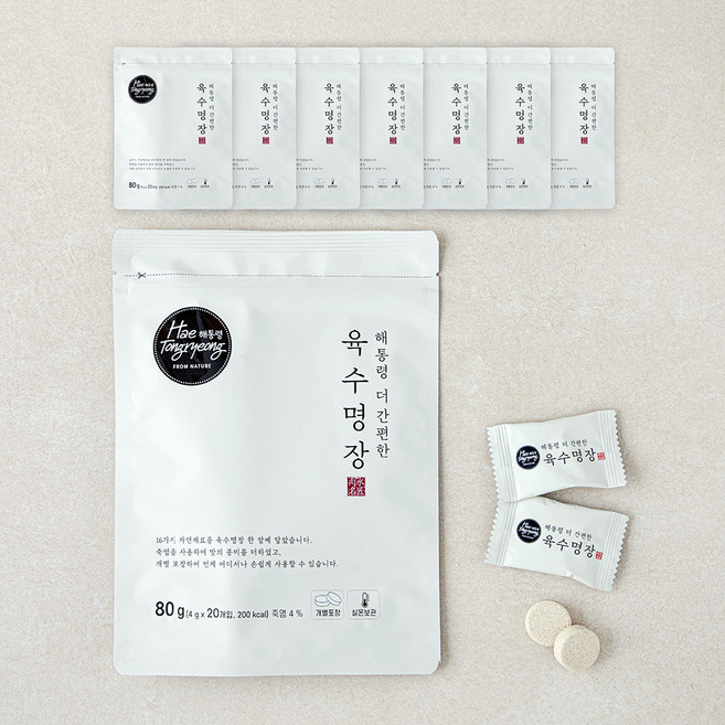 해통령 더 간편한 육수명장, 4g, 20개입, 8개
