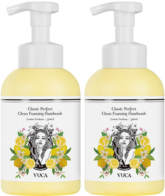뷰카 클래식 퍼펙트 클린 포밍 핸드워시 레몬버베나향, 510ml, 2개
