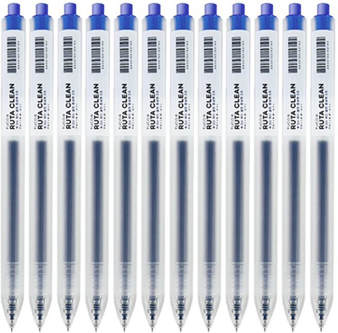 투코비 루타클린 BOCAI 반투명 매트바디 중성펜 0.5mm, 블루, 12개
