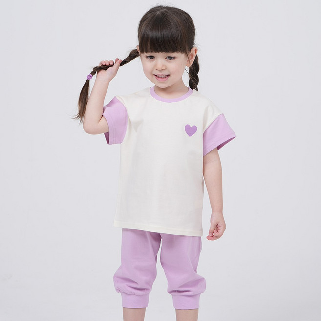 키즈꼬모 아동용 포도알 반팔 상하의 세트