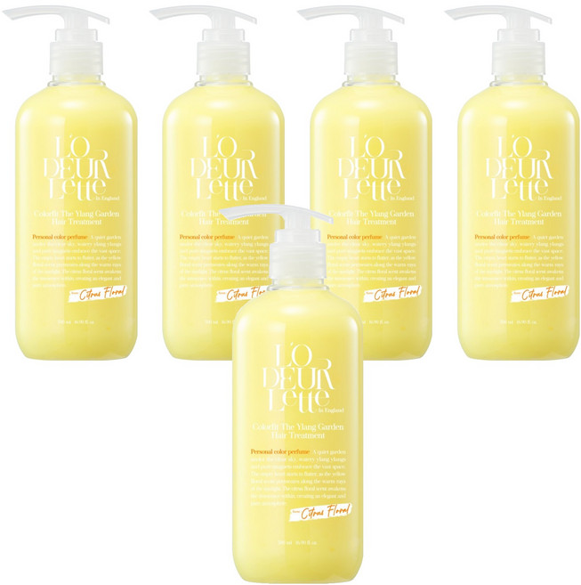 로더렛 인 잉글랜드 컬러핏 더 일랑 가든 헤어 트리트먼트, 500ml, 5개