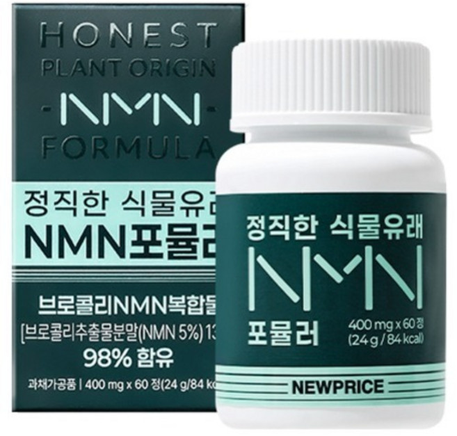 뉴프라이스 정직한 식물유래 NMN 포뮬러 24g, 1개, 60정
