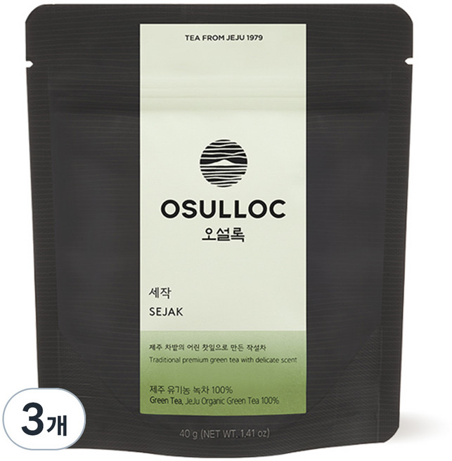 오설록 세작 녹차, 40g, 1개입, 3개